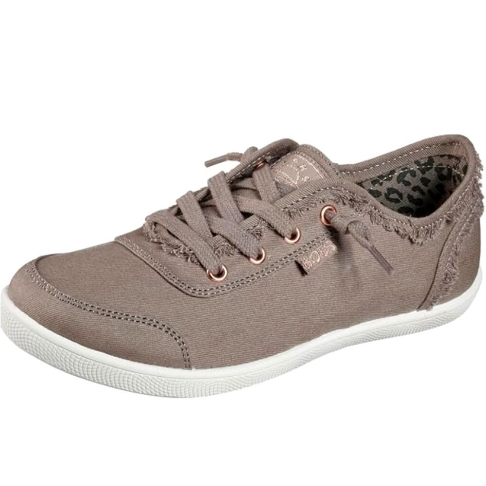 Skechers BOBS B Cute Wide Fit Slip On Sneakers Taupe Size 8